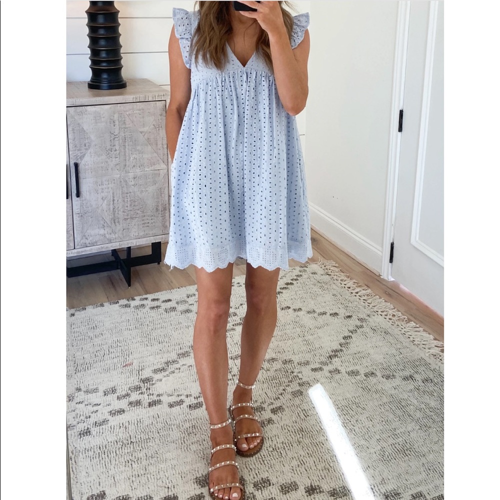 Talulah Black Eyelet Hidden Romper Black Dress